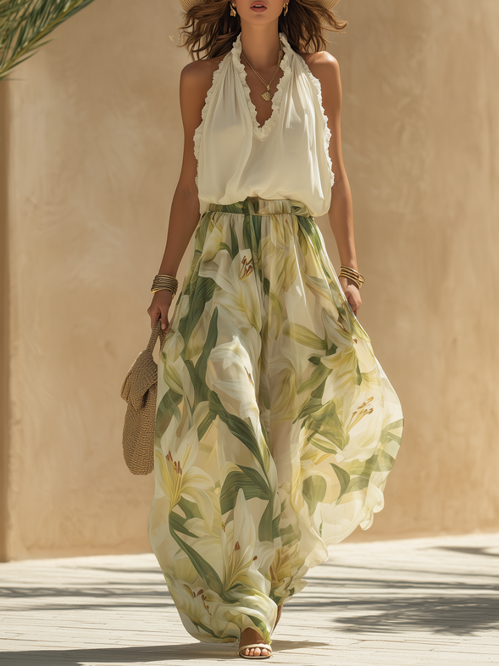 Lysandra™ | Conjunto Fluido Elegante con Estampado Floral