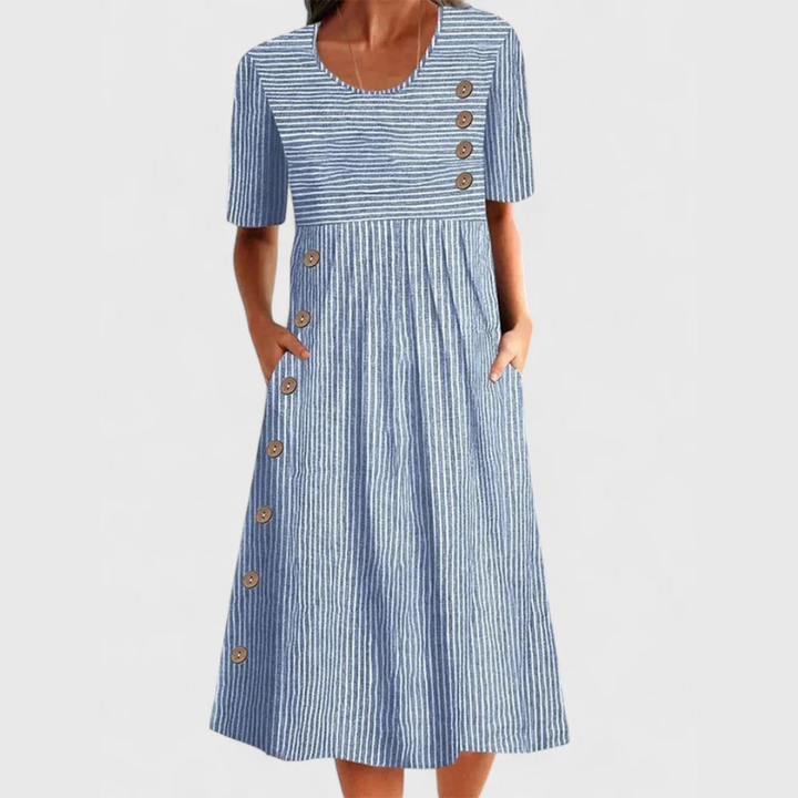 Julia | Vestido midi a rayas