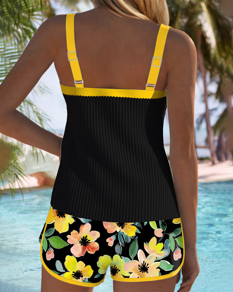 Valeria - Tankini Elegante con Short Floral