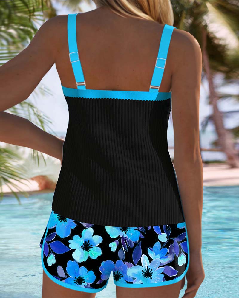 Valeria - Tankini Elegante con Short Floral
