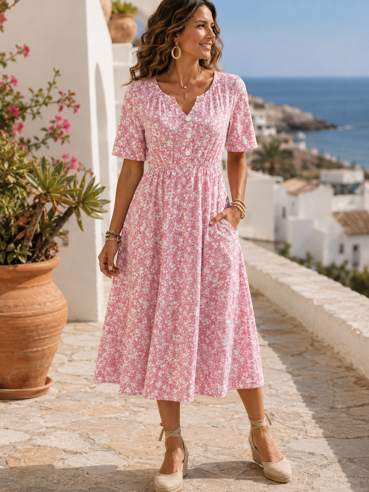 Carmen | Vestido midi floral suelto y ligero