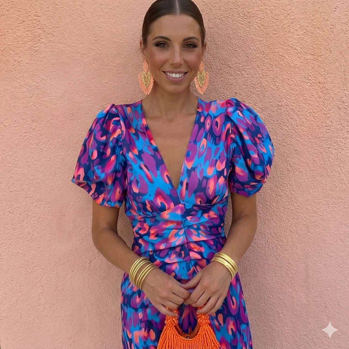 Tora™ - Vestido con mangas plisadas