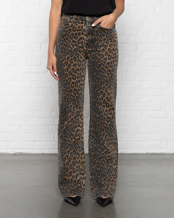 Sara | Vaqueros Leopardo de Tiro Alto