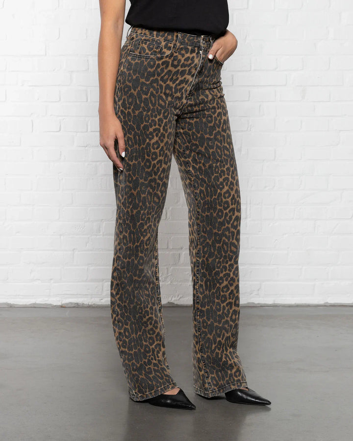 Sara | Vaqueros Leopardo de Tiro Alto
