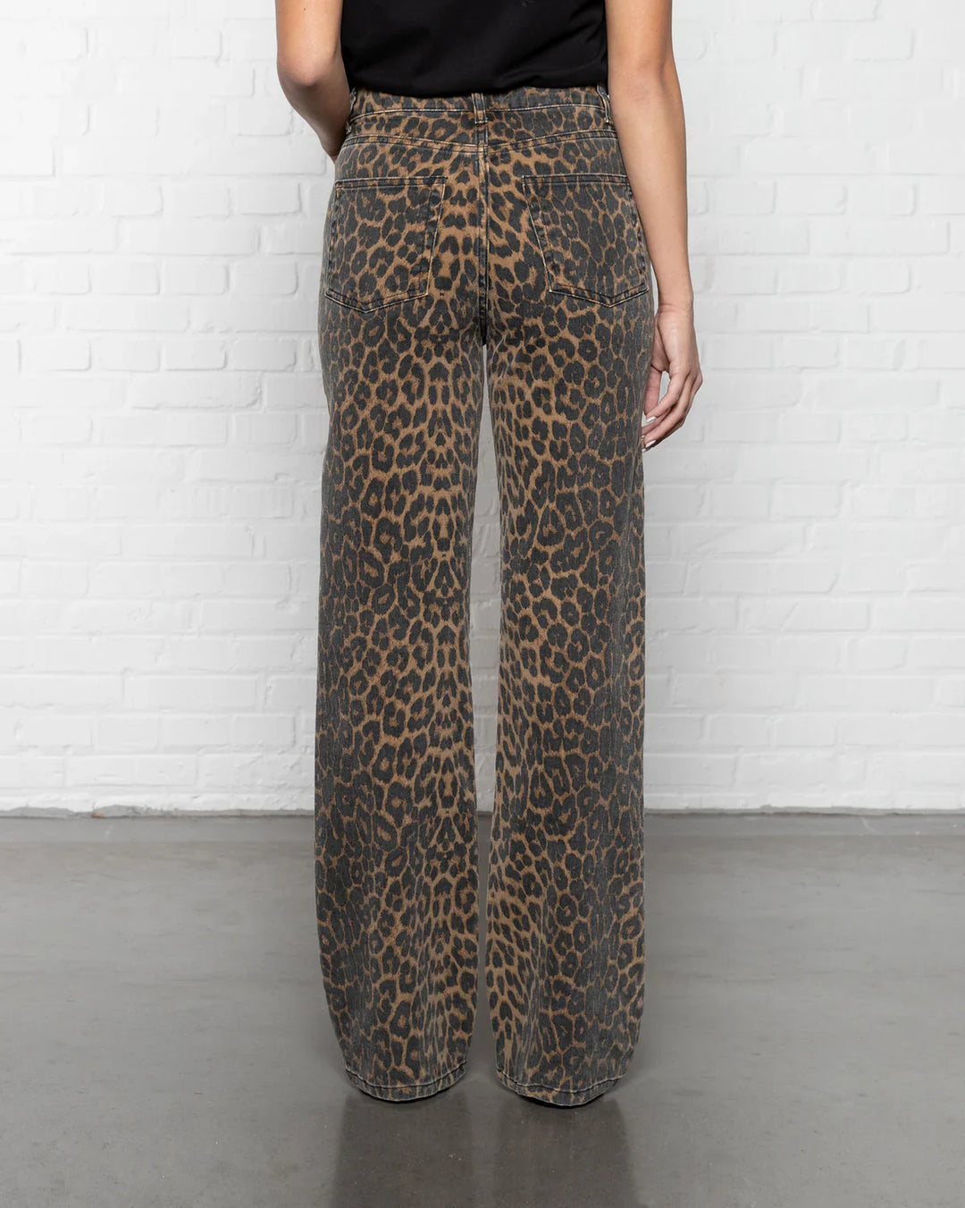 Sara | Vaqueros Leopardo de Tiro Alto