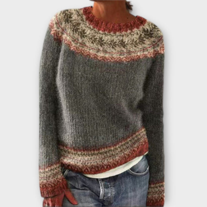 Suéter de punto vintage para mujeres