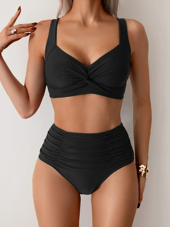 Marta - Bikini Bandeau de Tejido Fruncido