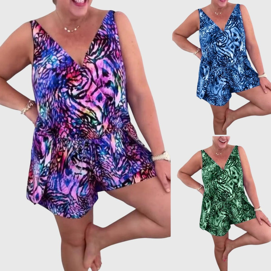 Elena  - Vestido de Baño Elegante con Escote en V