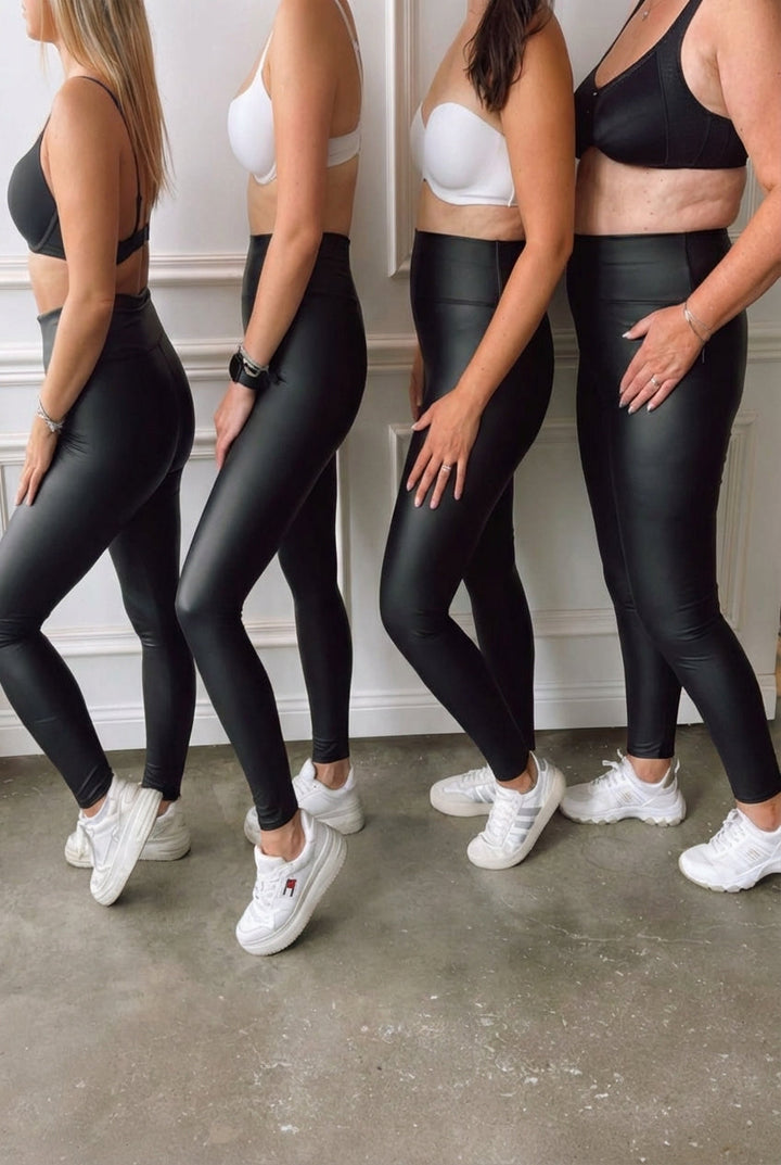 Victoria | Leggings de cuero negro