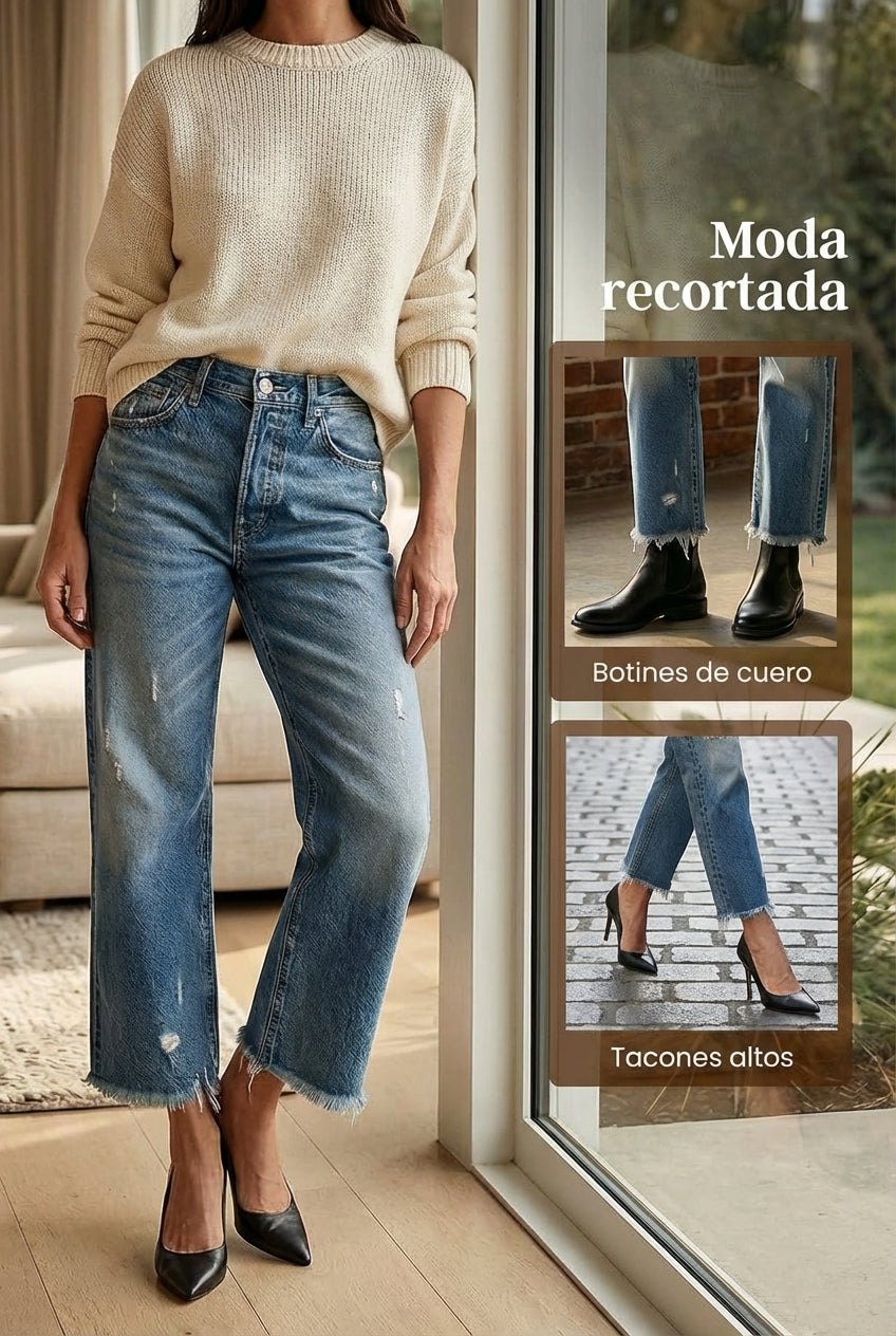 Valeria | Vaqueros rectos tobilleros