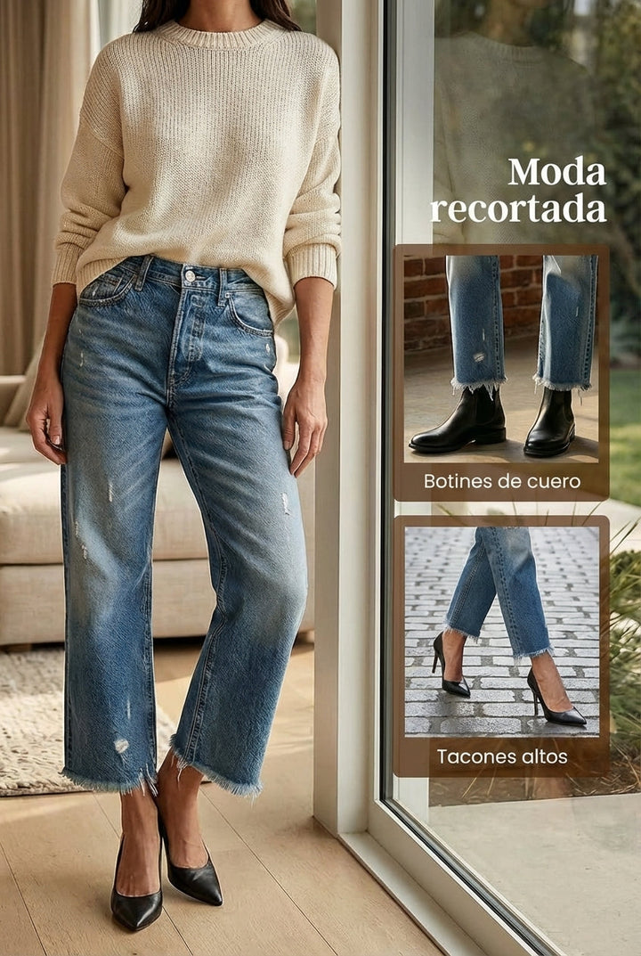 Valeria | Vaqueros rectos tobilleros